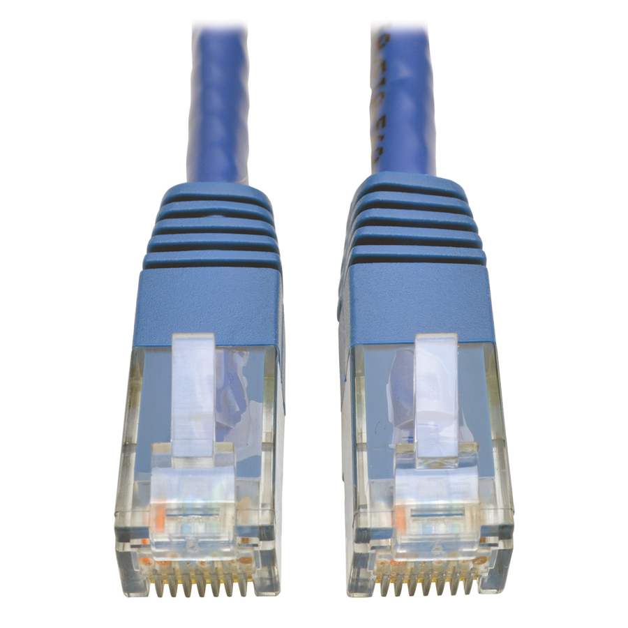 Eaton Tripp Lite Series Cat6 Gigabit Molded (UTP) Ethernet Cable (RJ45 M/M), PoE, Blue, 100 ft. (30.5 m)