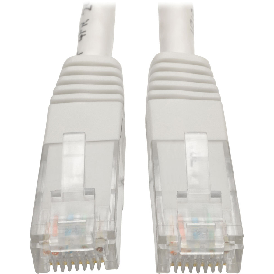 Eaton Tripp Lite Series Cat6 Gigabit Molded (UTP) Ethernet Cable (RJ45 M/M), PoE, White. 100 ft. (30.5 m)
