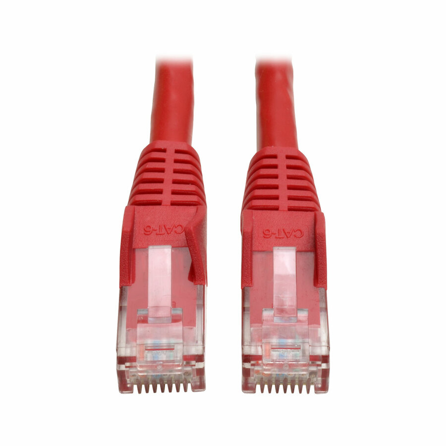 Tripp Lite by Eaton Cat6 Gigabit Snagless Molded (UTP) Ethernet Cable (RJ45 M/M) PoE Red 10 ft. (3.05 m)