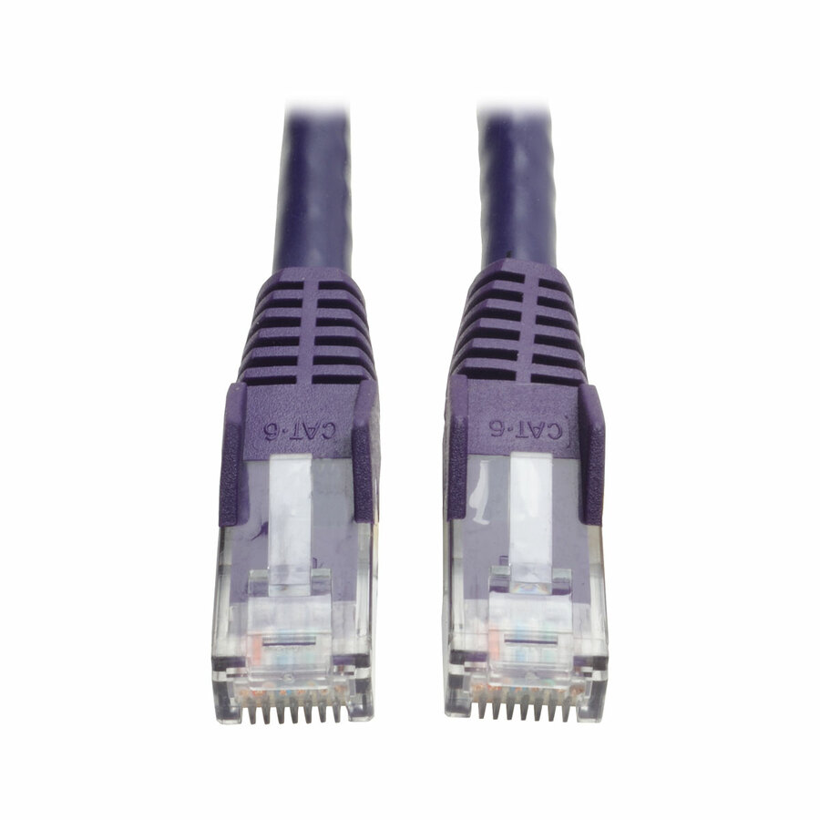Eaton Tripp Lite Series Cat6 Gigabit Snagless Molded (UTP) Ethernet Cable (RJ45 M/M), PoE, Purple, 14 ft. (4.27 m)