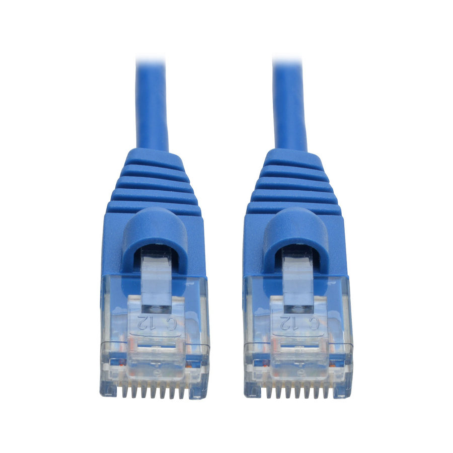 Eaton Tripp Lite Series Cat6a 10G Snagless Molded Slim UTP Ethernet Cable (RJ45 M/M), Blue, 5 ft. (1.52 m)