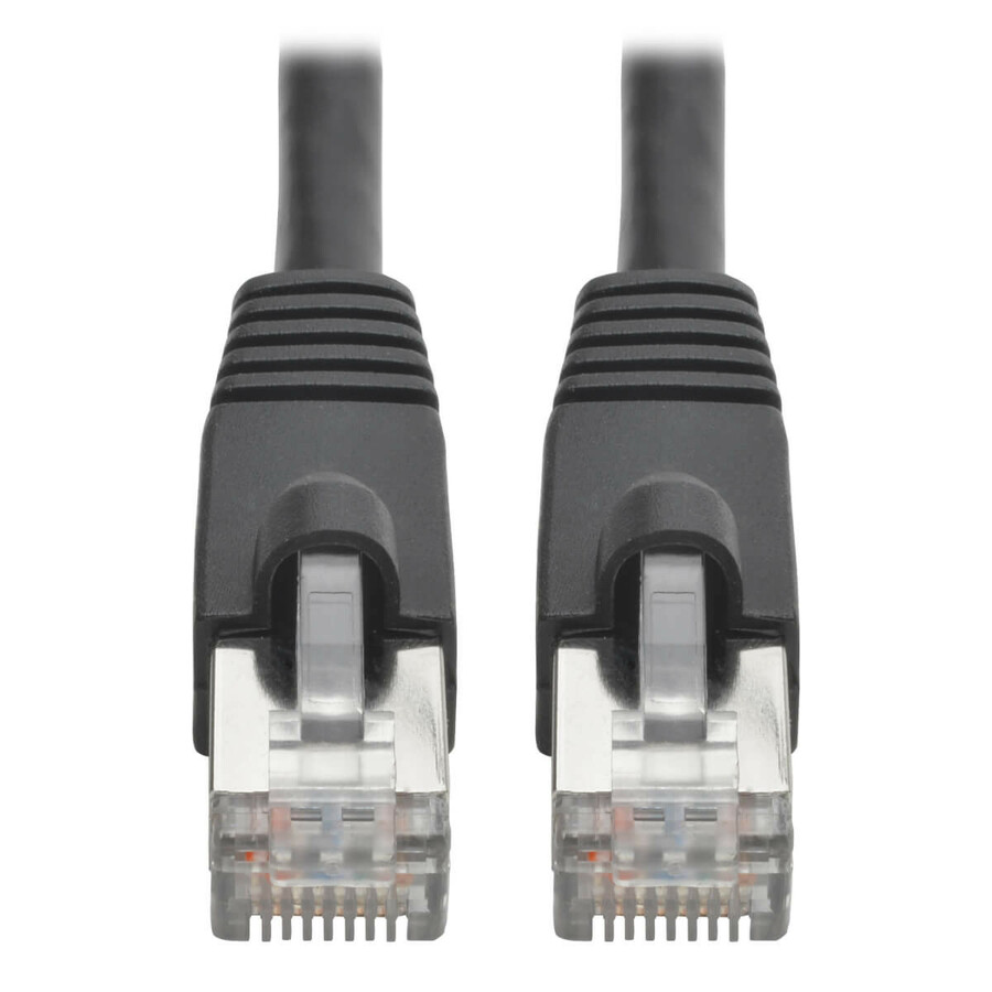 Eaton Tripp Lite Series Cat6a 10G Snagless Shielded STP Ethernet Cable (RJ45 M/M), PoE, Black, 6-in. (15.24 cm)