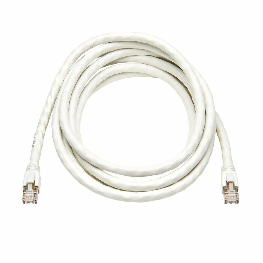 Eaton Tripp Lite Series Cat8 40G Snagless SSTP Ethernet Cable (RJ45 M/M), PoE, White, 15 ft. (4.6 m)