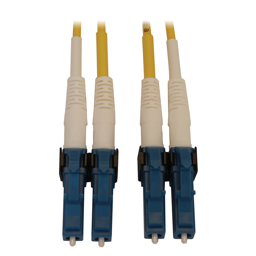 Eaton Tripp Lite Series 400G Duplex Singlemode 9/125 OS2 Switchable Fiber Optic Cable (LC/UPC M/M), LSZH, Yellow, 5 m (16.8 ft.)