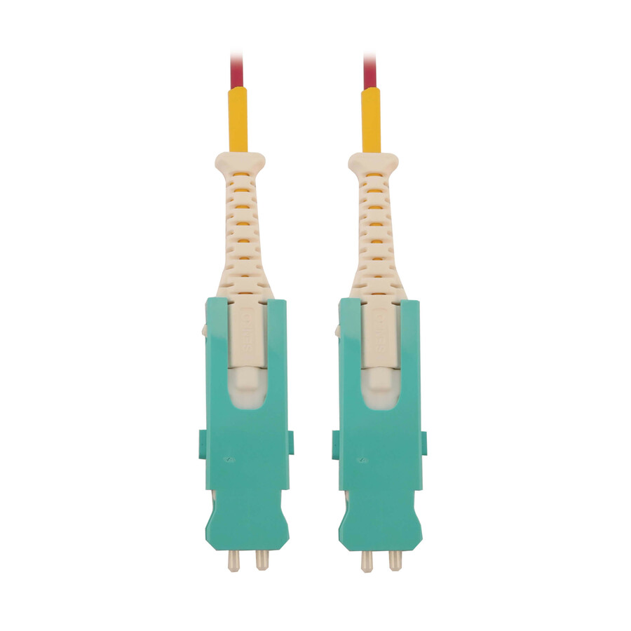 Eaton Tripp Lite Series 400G Multimode 50/125 OM4 Fiber Optic Cable (Duplex SN-PC M/M), LSZH, Magenta, 3 m (9.8 ft.)