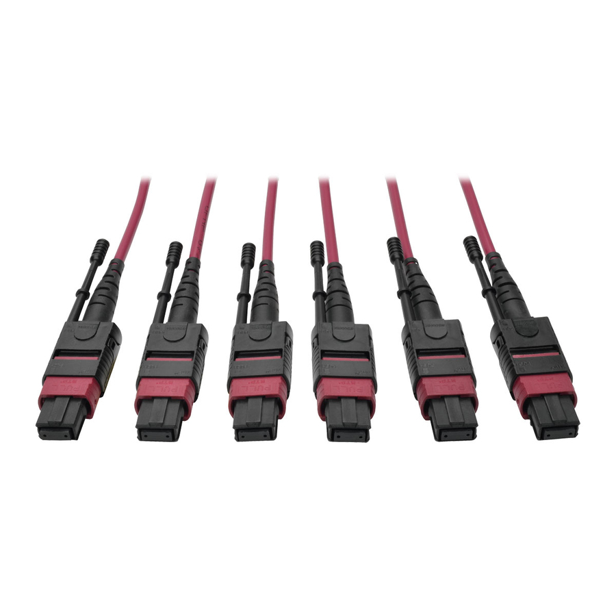 Tripp Lite by Eaton MTP/MPO Multimode Base-8 Trunk Cable, 24-Strand, 40GB/100GB, 40/100GBASE-SR4, OM4 Plenum-Rated (3xF/3xF), Push/Pull Tab, Magenta, 38 m (124 ft.)