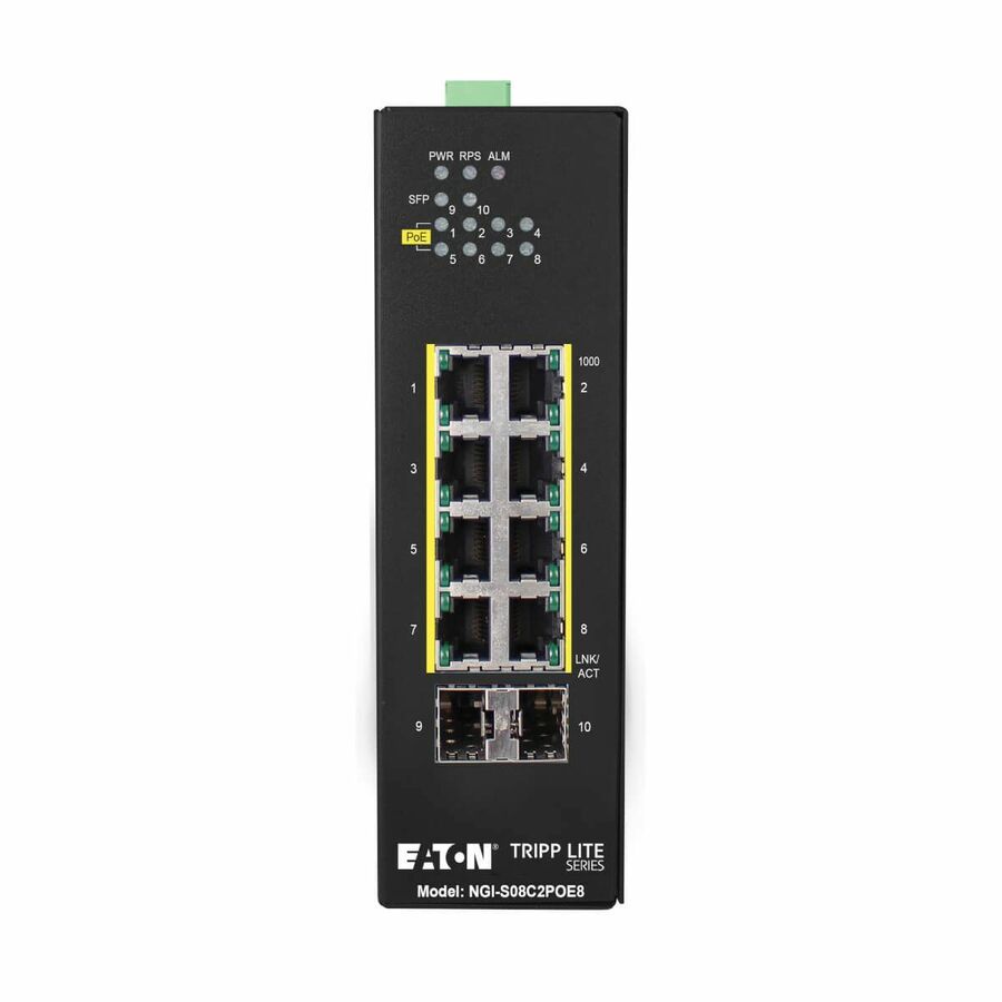 Eaton Tripp Lite 8-Port Managed Industrial Gigabit Ethernet Switch