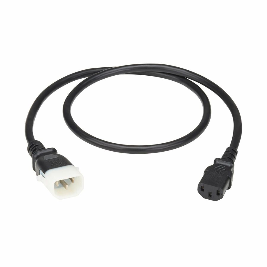 Eaton Tripp Lite Series PDU Power Cord, C13 to P-Lock C14 - North America and Europe Rated, 10A, 250V, 18 AWG, 2 ft. (0.6 m), Black