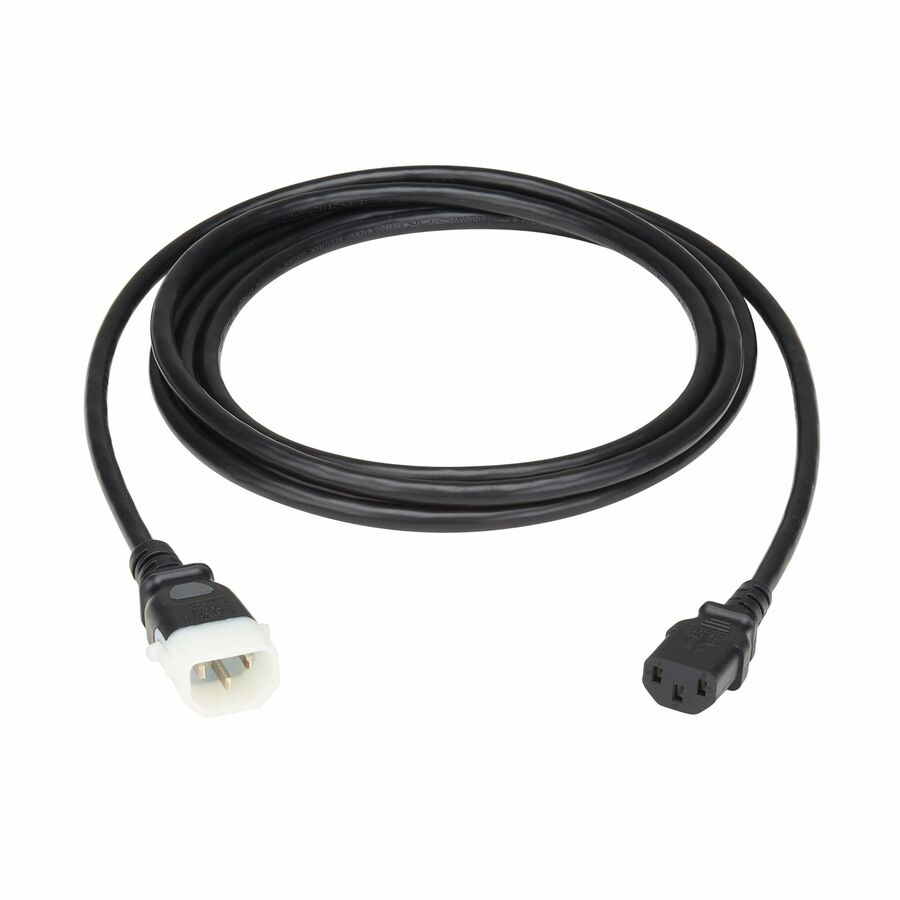 Eaton Tripp Lite Series PDU Power Cord, C13 to P-Lock C14 - North America and Europe Rated, 10A, 250V, 18 AWG, 10 ft. (3.1 m), Black
