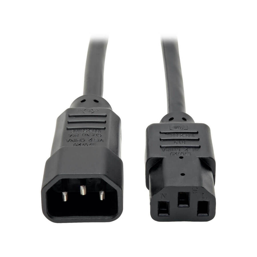 Tripp Lite by Eaton PDU Power Cord C13 to C14 - 10A 250V 18 AWG 1 ft. (0.31 m) Black