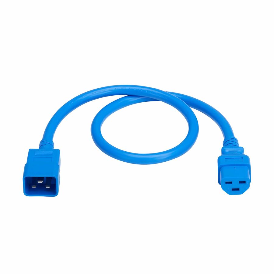 Eaton Tripp Lite Series Power Cord, C20 to C21 - Heavy-Duty, 20A, 250V, 12 AWG, 2 ft. (0.6 m), Blue