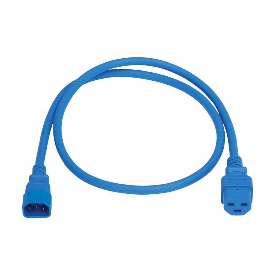 Eaton Tripp Lite Series Power Cord, C14 to C21 - Heavy-Duty, 15A, 250V, 14 AWG, 2 ft. (0.6 m), Blue