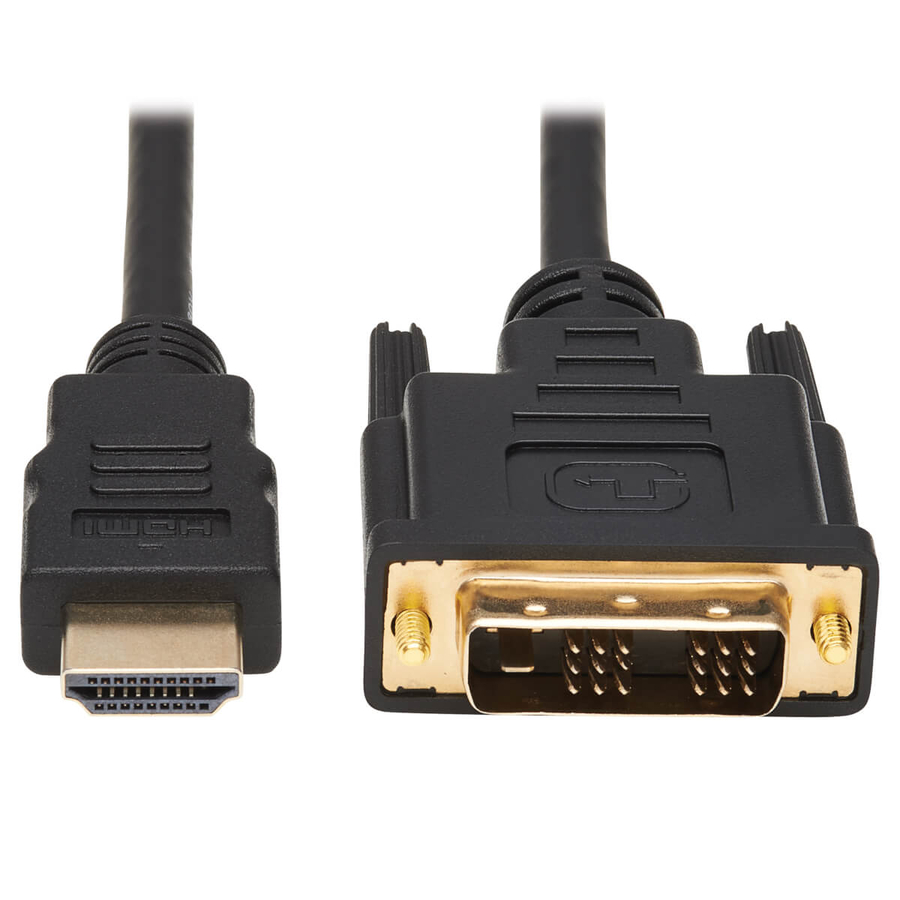 Eaton Tripp Lite Series Safe-IT HDMI to DVI-D Single-Link Antibacterial Adapter Cable (M/M), 1080p 60 Hz, Black, 6 ft. (1.8 m)