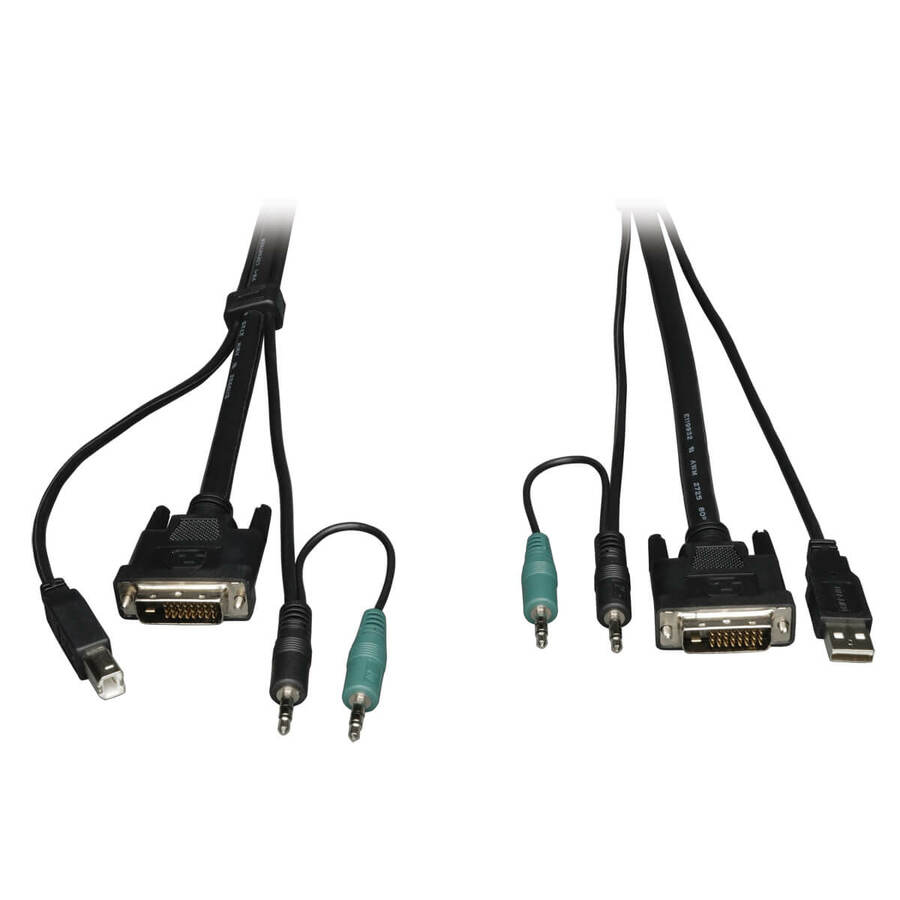 Eaton Tripp Lite Series DVI / USB / Audio KVM Cable Kit, 6 ft. (1.83 m)