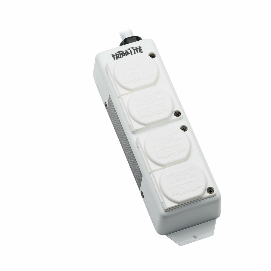 Eaton Tripp Lite Series Safe-IT UL 2930 Medical-Grade Power Strip for Patient Care Vicinity, 4 Hospital-Grade Outlets, Safety Covers, Antimicrobial, 15 ft. Cord, Dual Ground