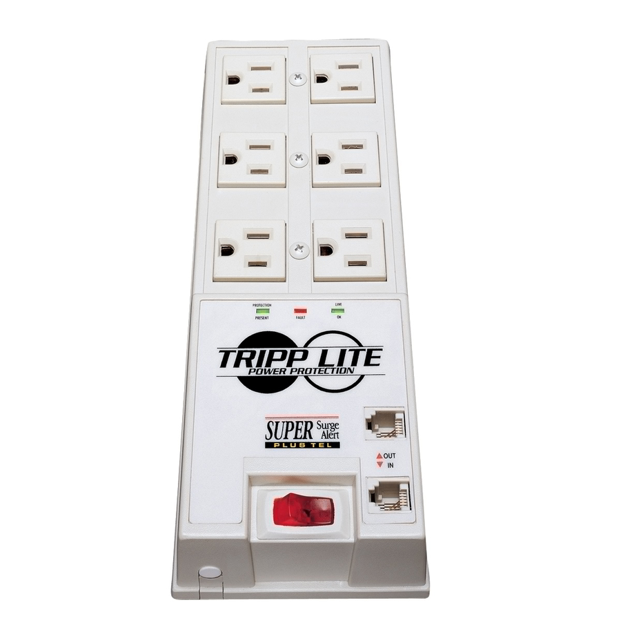 Tripp Lite by Eaton Protect It! 6-Outlet Surge Protector, 6 ft. (1.83 m) Cord, 3040 Joules, Tel/DSL Protection