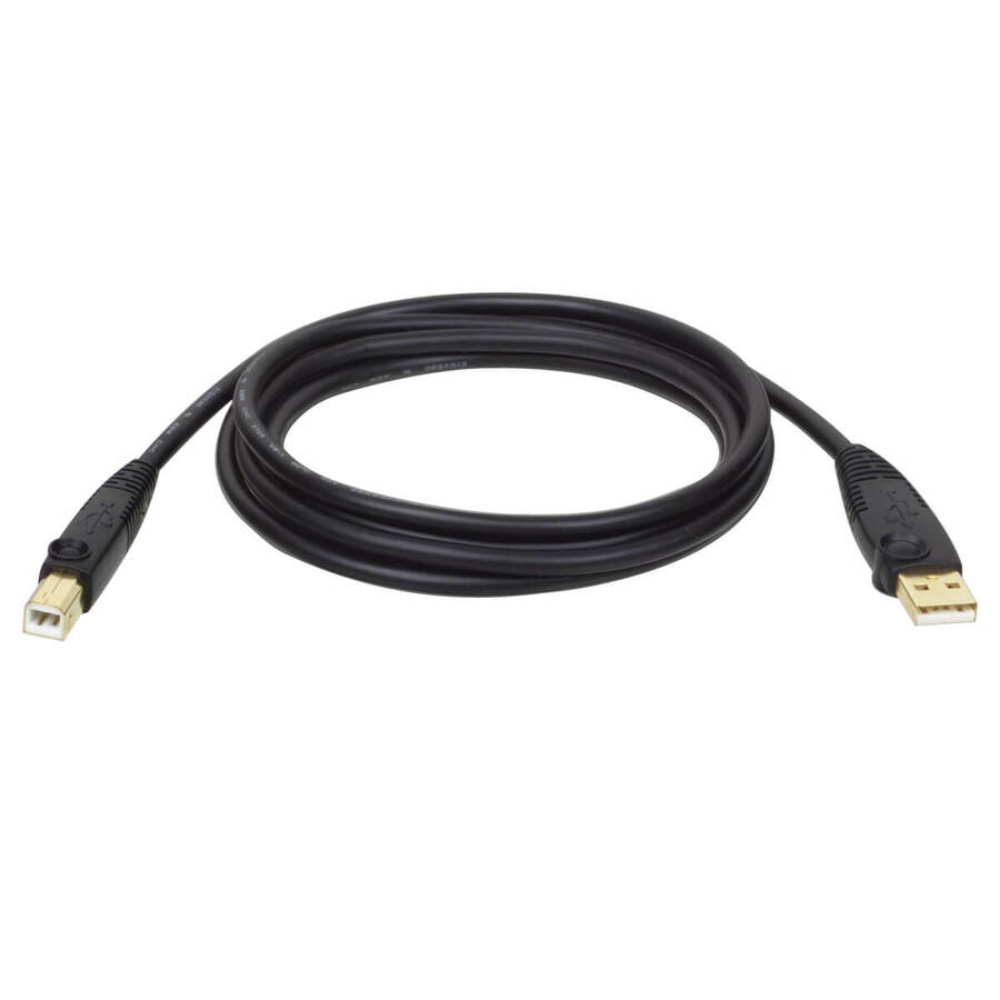 Tripp Lite by Eaton 10ft USB 2.0 Hi-Speed A/B Device Cable Shielded M/M