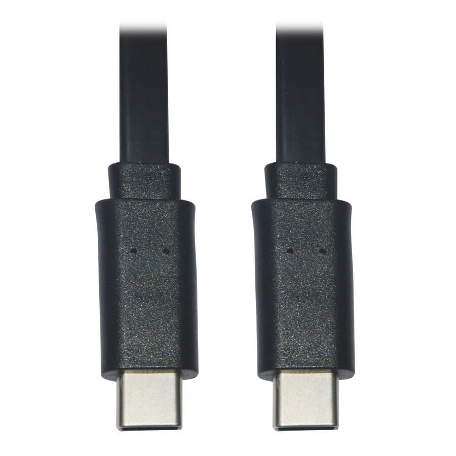 Eaton Tripp Lite Series USB-C Flat Cable (M/M), USB 2.0, Black, 3 ft. (0.91 m)