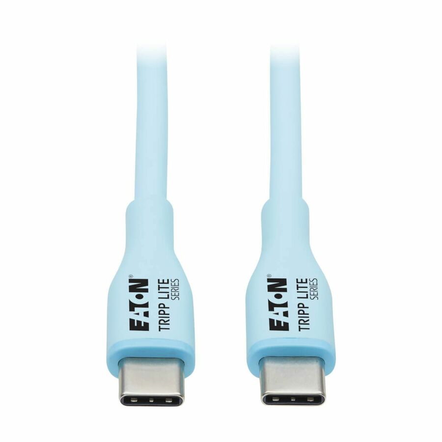 Eaton Tripp Lite Series Safe-IT USB-C Antibacterial Cable, USB 2.0, Ultra Flexible (M/M), Light Blue, 6 ft. (1.83 m)