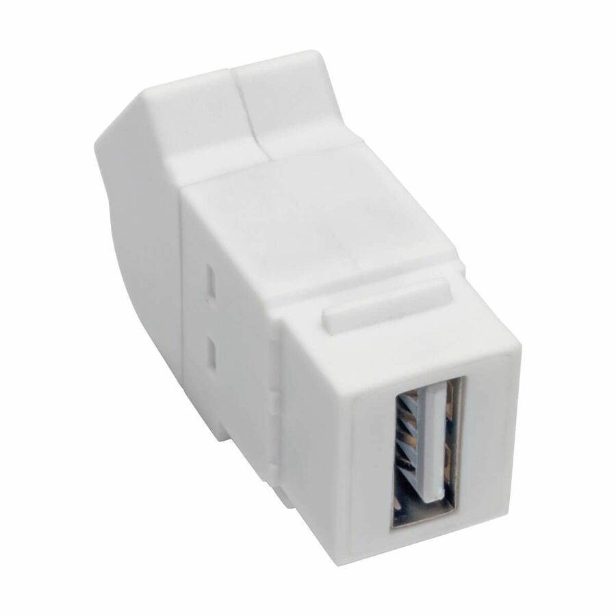 Eaton Tripp Lite Series USB 2.0 All-in-One Keystone/Panel Mount Angled Coupler (F/F), White