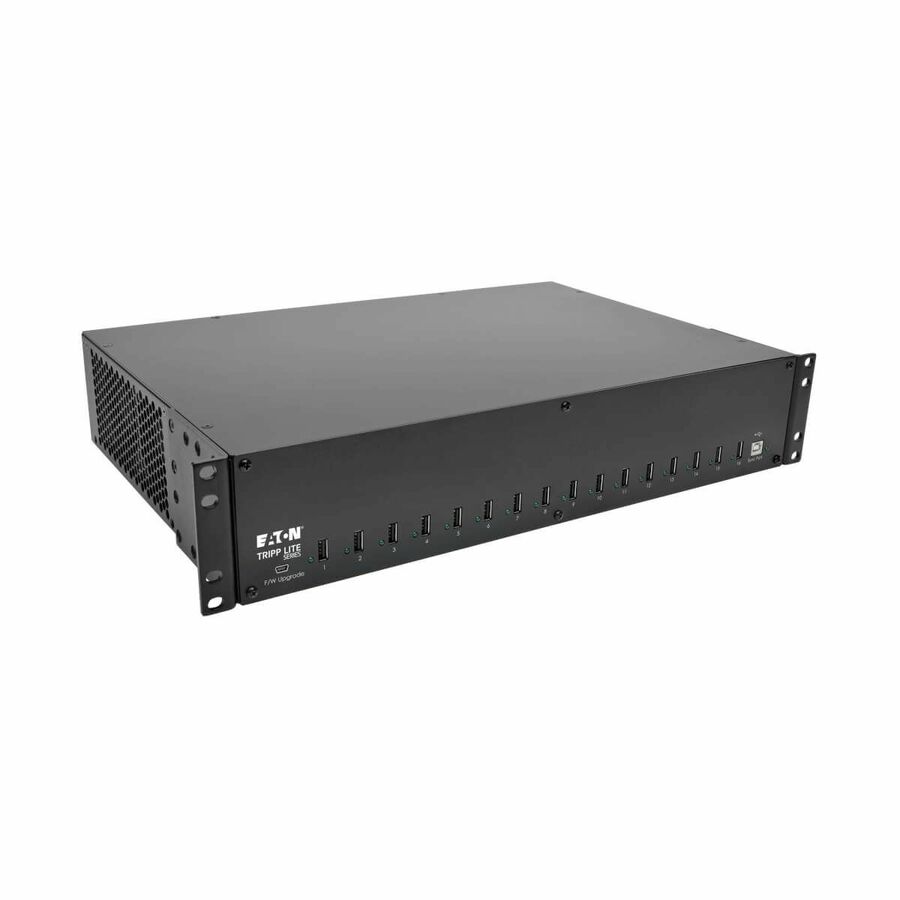 Tripp Lite by Eaton 16-Port USB Charging Station with Syncing, 230V, 5V 40A (200W) USB Charger Output, 2U Rack-Mount