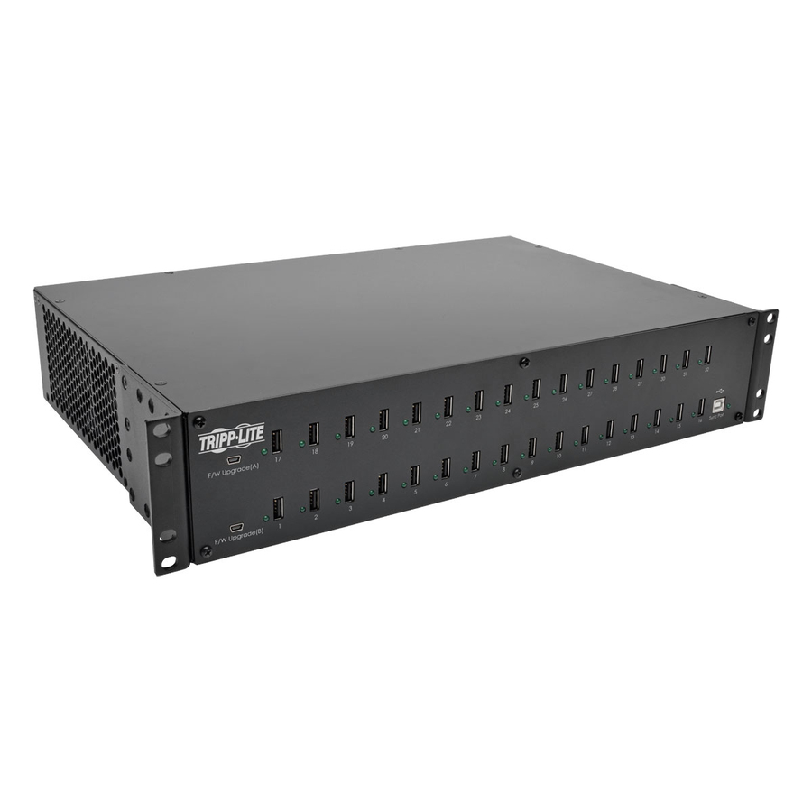 Tripp Lite by Eaton 32-Port USB Charging Station with Syncing 5V 80A (400W) USB Charger Output 2U Rack-Mount