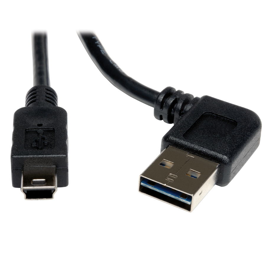 Eaton Tripp Lite Series Universal Reversible USB 2.0 Cable (Reversible Right/Left-Angle A to 5Pin Mini-B M/M), 6 ft. (1.83 m)
