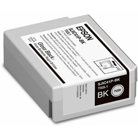 Epson SJIC41P-BK Original Inkjet Ink Cartridge - Blister Pack - Gloss Black - 1 Pack