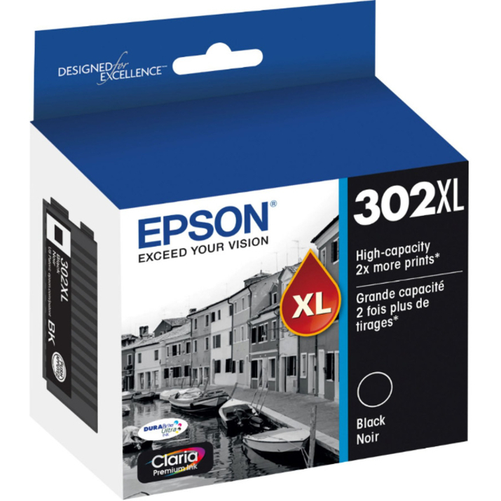 Epson Claria Premium 302XL Original High Yield Inkjet Ink Cartridge - Black Pack