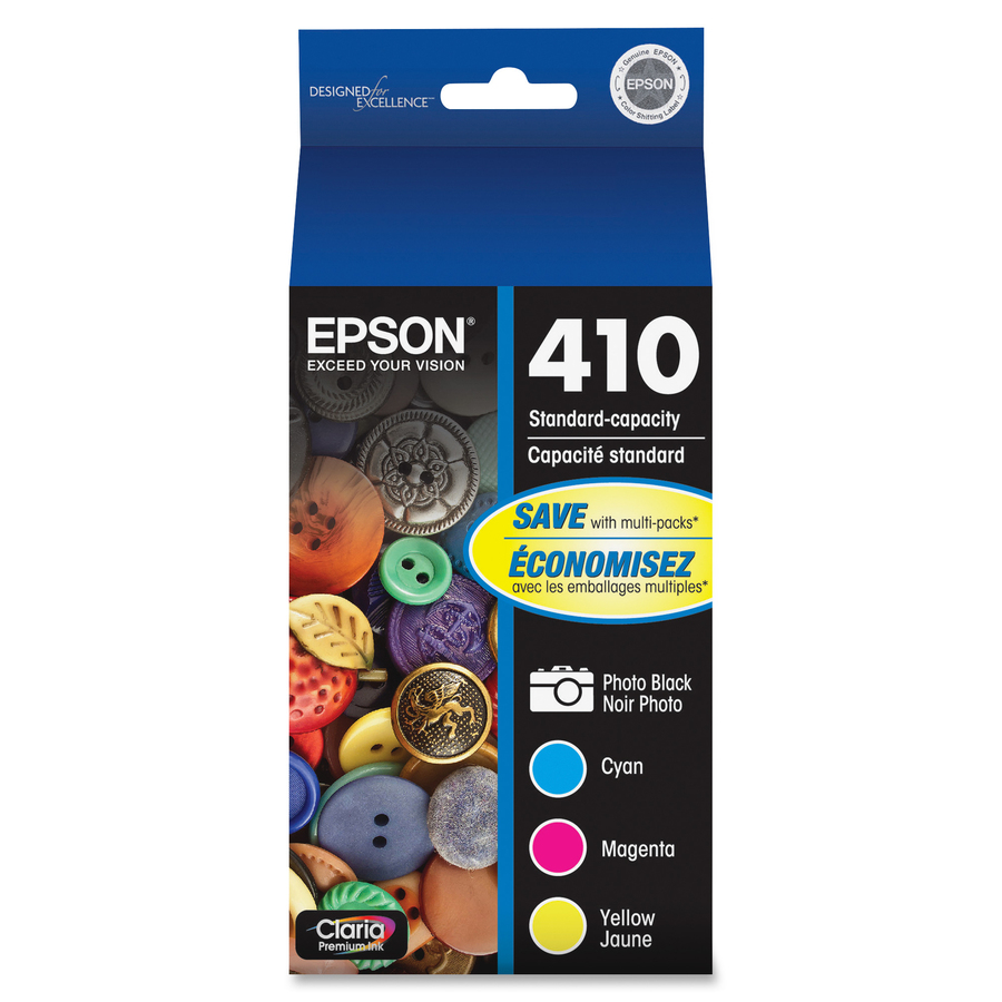 Epson DURABrite Ultra 410 Original Standard Yield Inkjet Ink Cartridge - Photo Black, Cyan, Magenta, Yellow - 4 / Pack