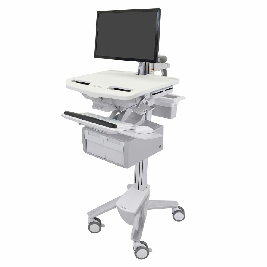 Ergotron StyleView Cart with LCD Arm, 2 Tall Drawers (2x1)