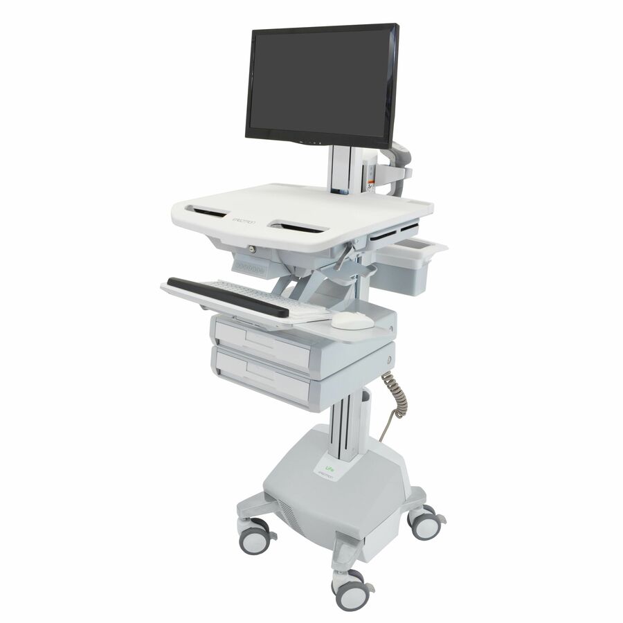 Ergotron StyleView Cart with LCD Pivot, LiFe Powered, 2 Drawers (1x2), US/CA/MX