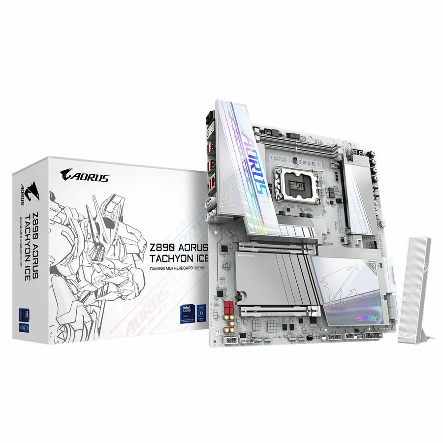 Aorus Ultra Durable Z890 AORUS TACHYON ICE Gaming Desktop Motherboard - Intel Z890 Chipset - Socket LGA-1851 - Extended ATX