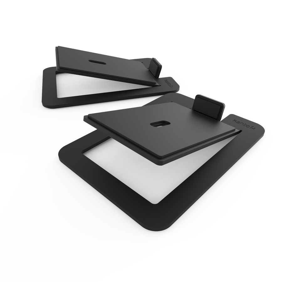 Kanto S6 Tilted Desktop Speaker Stands for Large Speakers - Black (Pair)