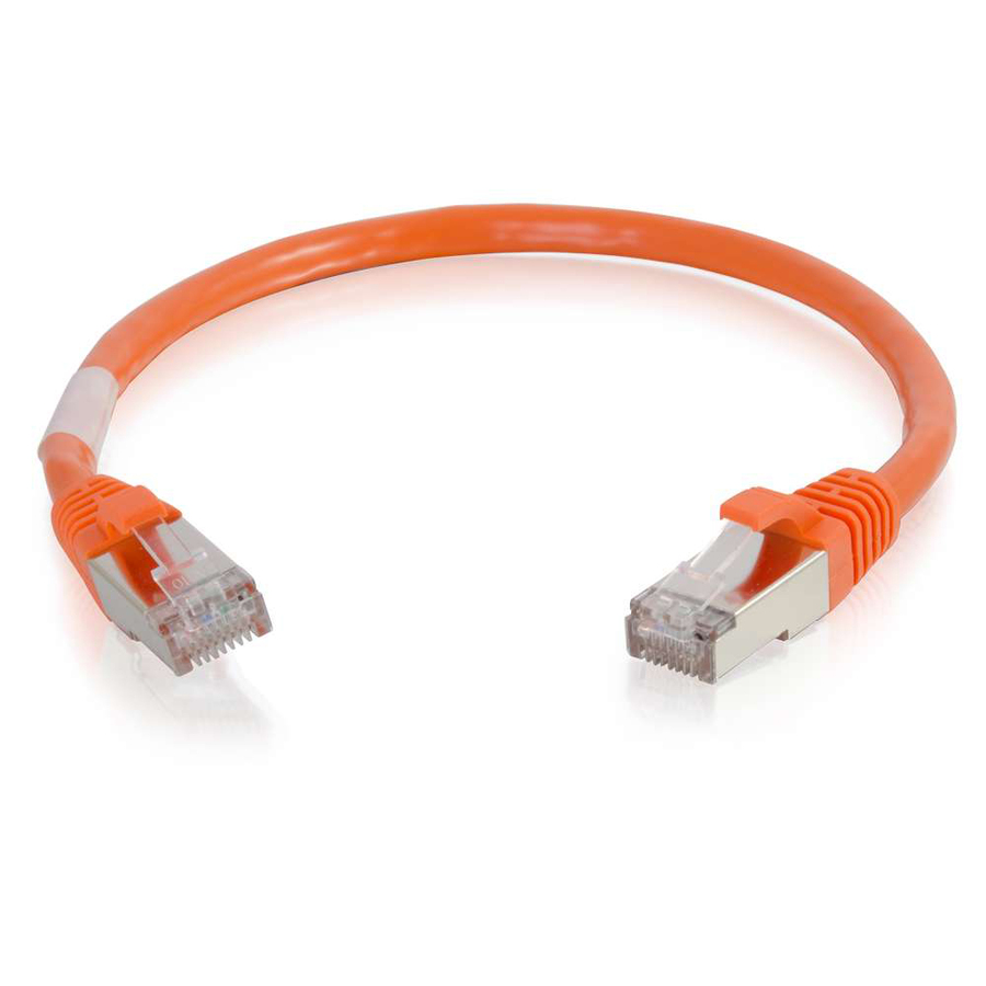 C2G 6in Cat6 Snagless Shielded (STP) Network Patch Cable - Orange
