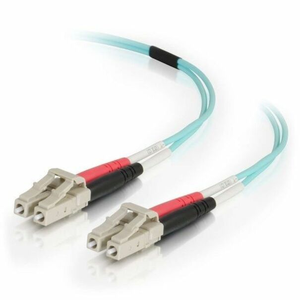 C2G 1m LC-LC 50/125 Duplex Multimode OM4 Fiber Cable - Aqua - 3ft