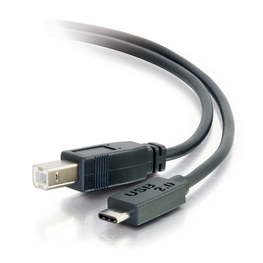 C2G 6ft USB 2.0 USB-C to USB-B Cable M/M - Black
