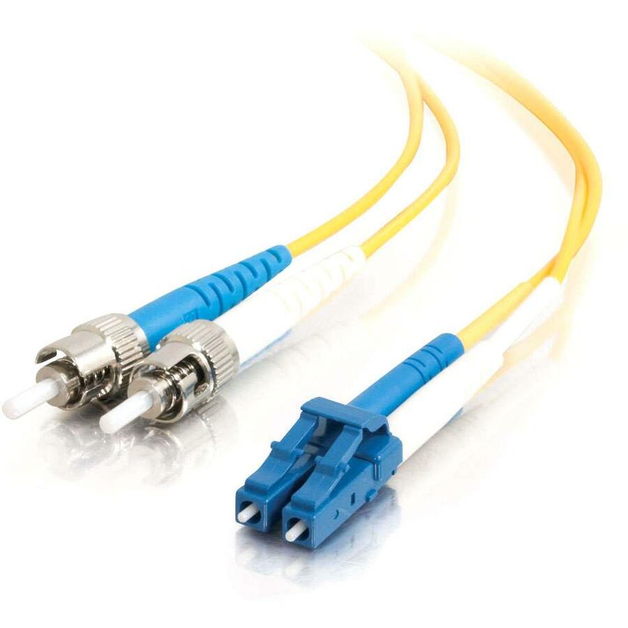 C2G-3m LC-ST 9/125 OS1 Duplex Singlemode PVC Fiber Optic Cable (LSZH) - Yellow