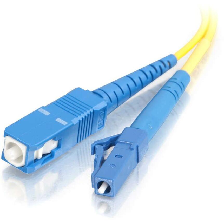 C2G 9m LC-SC 9/125 OS1 Simplex Singlemode PVC Fiber Optic Cable - Yellow