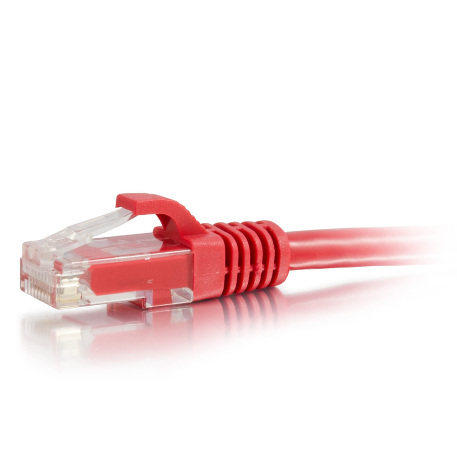 C2G 7ft Cat6a Snagless Unshielded (UTP) Ethernet Cable - Cat6a Network Patch Cable - PoE - Red