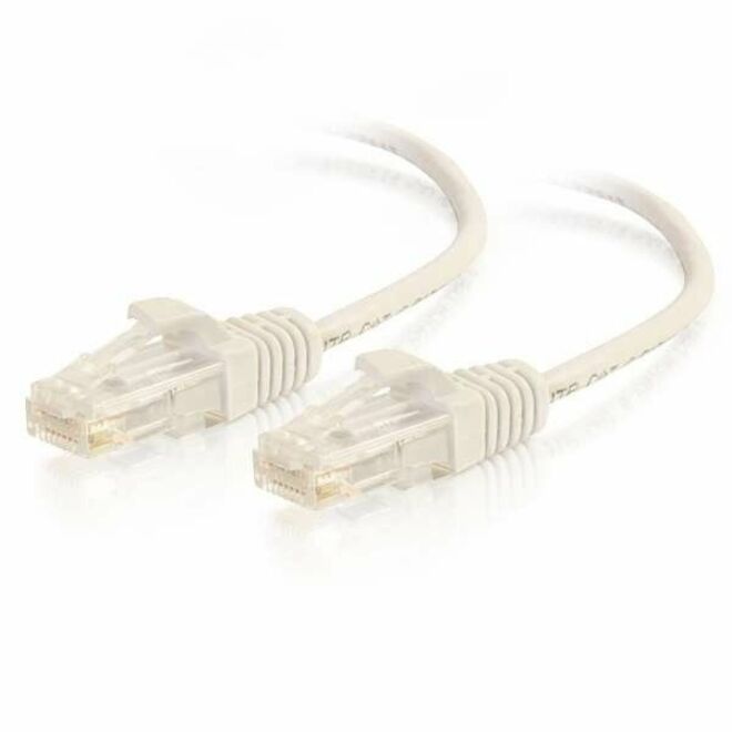 On-Q Q-Series 28 AWG Cat6 Patch Cable, White, 10 Ft