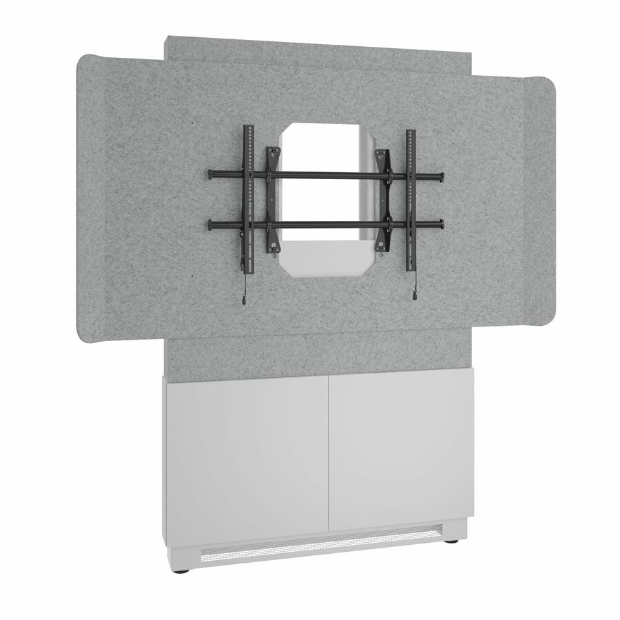 Middle Atlantic Forum Series 4RU Floor-to-Wall Mounted 2-Bay Single Display Stand - Light Finish