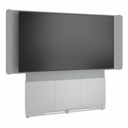 Middle Atlantic Forum Series 4RU Floor-to-Wall Mounted 3-Bay Single Display Stand - Light Finish