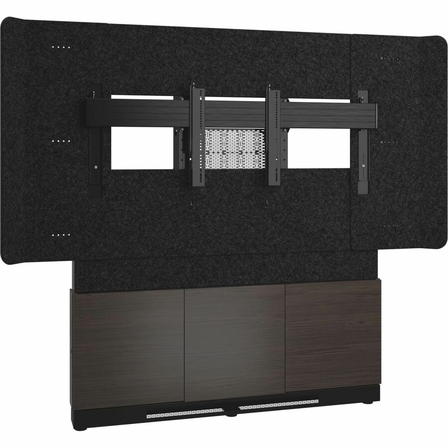 Middle Atlantic Forum Series 4RU Floor-to-Wall Mounted 3-Bay Single Display Stand - Dark Finish