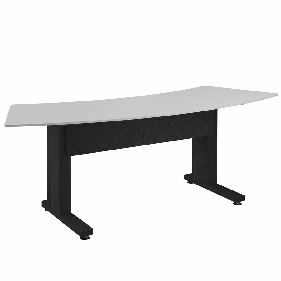 Middle Atlantic Forum Series Arc Table for 3 People - 30in Height - Designer White Table Top with Dark Table Base