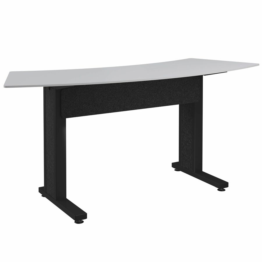 Middle Atlantic Forum Series Arc Table for 3 People - 38in Height - Designer White Table Top with Dark Table Base
