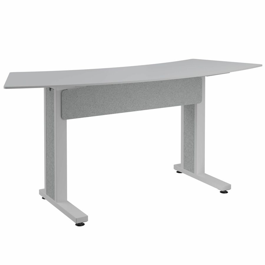 Middle Atlantic Forum Series Arc Table for 3 People - 38in Height - Designer White Table Top with Light Table Base