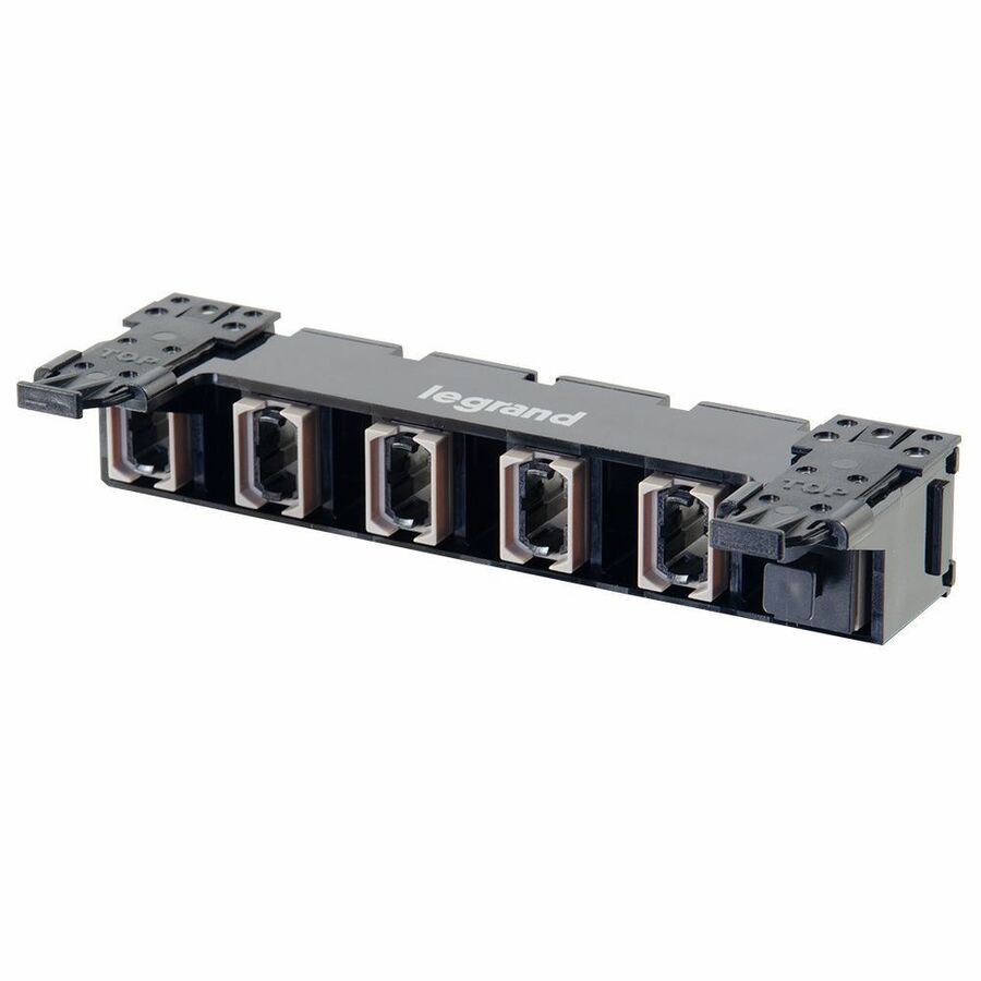 Ortronics HDJ Series 6 MPO Fiber Adapter Panel, Aligned Key - Slate/Gray