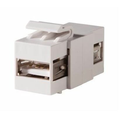 Ortronics Keystone, USB Type A-A, Feed-Thru, Fog White