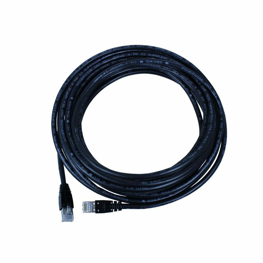 Ortronics PowerWise Cat5E solid cord Plenum, double ended 5ft, black